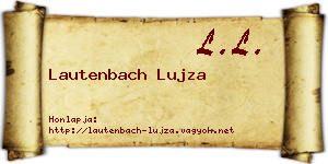 Lautenbach Lujza névjegykártya